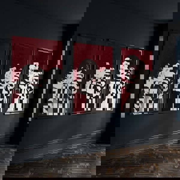 Gallery Walls Living Room | Set of 3 Boho Women Wall art Prints