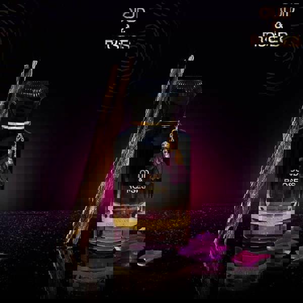 Ahmed Al Maghribi Oud & Roses Perfume 60ml Long-Lasting Arabian Fragrance