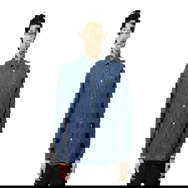 Lacoste Mens Denim Regular Shirt - Blue