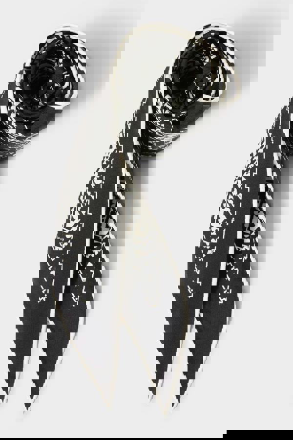 GWD Geometric Printed Diamond Black Silk Scarf