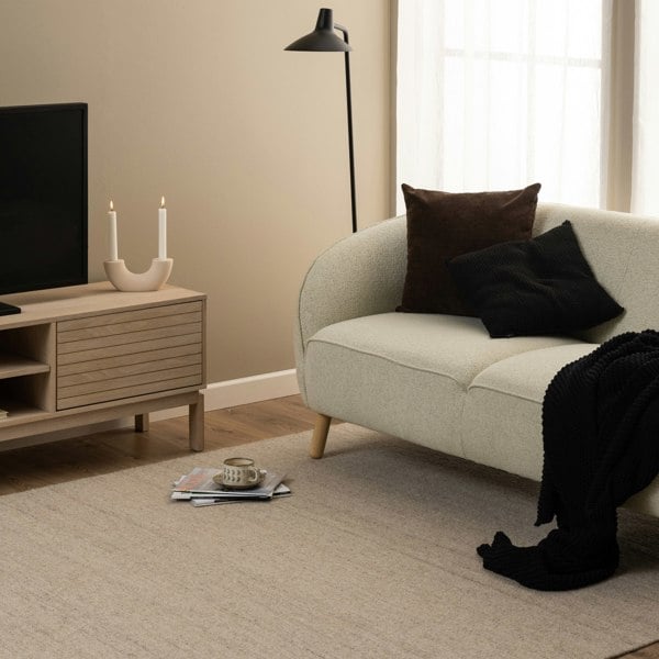 Furniture To Go Linley 2 Door TV Unit in White Oak