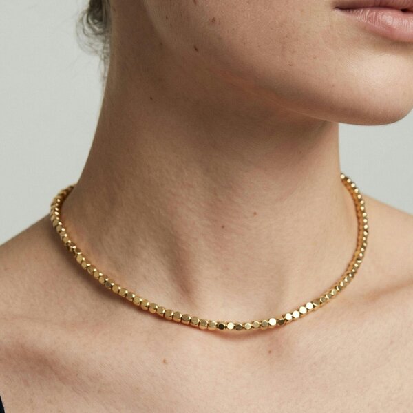 Uchi & Soto Shikaku Gold Medium Bead Necklace