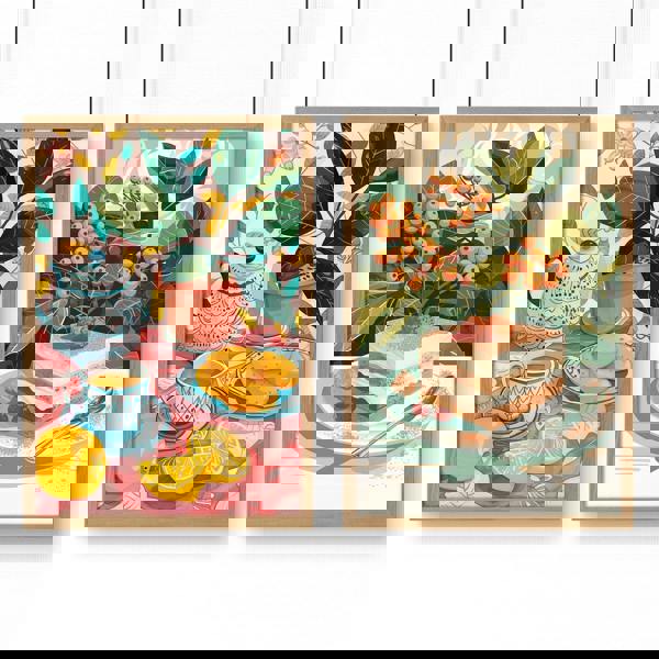 Wall Decor Ideas For Hallway | Set of 2 Italian Lifestyle Wall art Prints