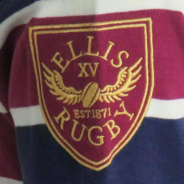 England Rugby Shirt Vintage Triple Blue Ellis Rugby Badge