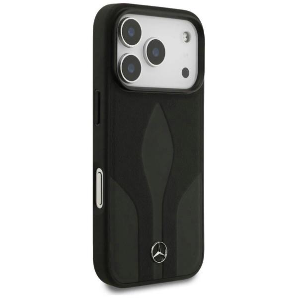 Mercedes Leather The Move Case with MagSafe for iPhone 17 Pro 6.3" Black - MEHMP17L25ROLAUK