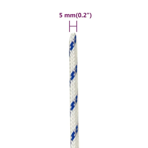 Berkfield Boat Rope White 5 mm 500 m Polypropylene