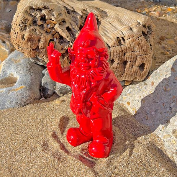 Stoobz Red Middle Finger F**k You Garden Gnome 20cm