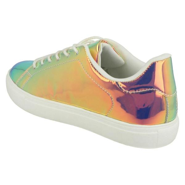 Spot On Ladies Spot On Casual Hologram Pumps