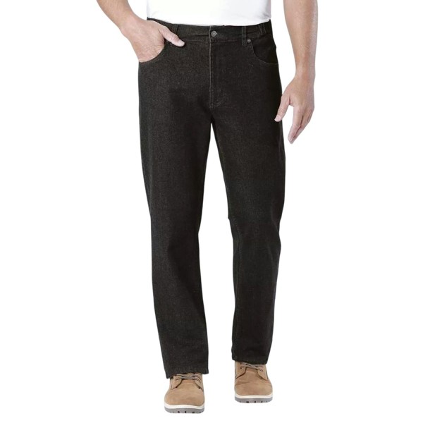 Atlas For Men Mens Part Elasticated Jeans - Black