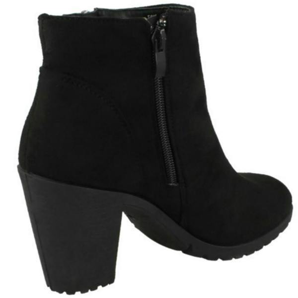 Spot On Ladies Spot On Ankle Boots With Zip Detail