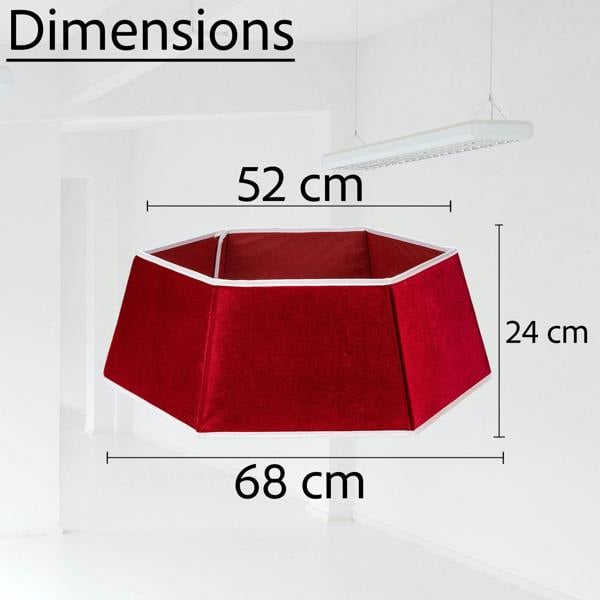 26.8 Inch Hexagonal Fabric Christmas Tree Collar for a Neat Festive Finish image 8