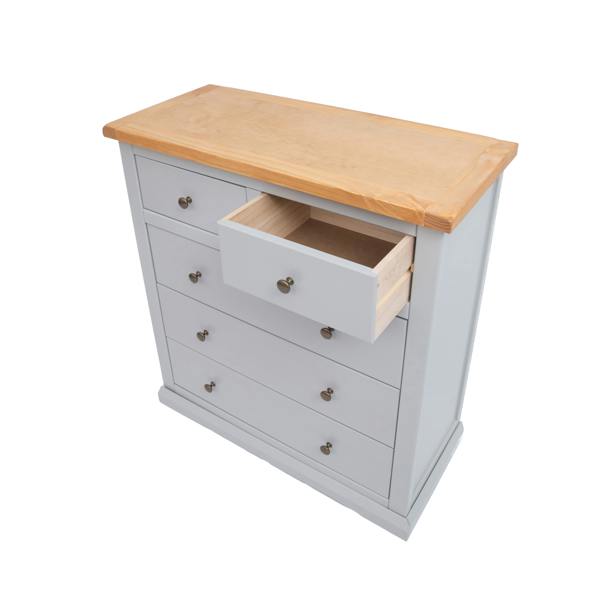 Cabinet Bits Loreo 5 Drawer Chest of Drawers Brass Knob