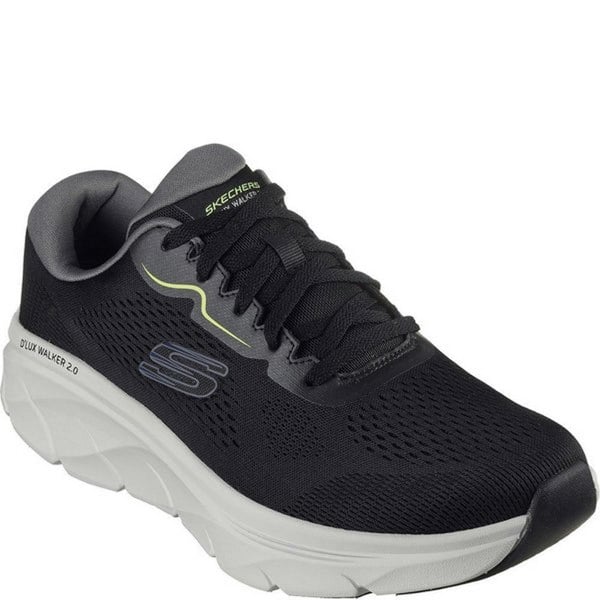 Skechers Mens D´Lux Walker 2.0 Trainers - Black/Lime