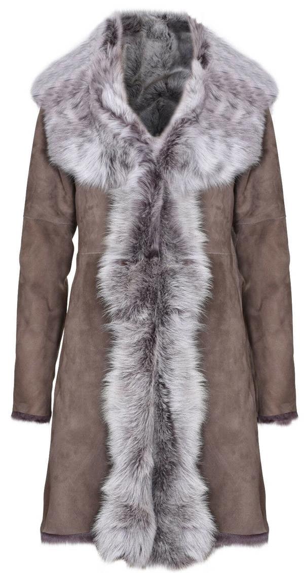 Infinity Leather Womens Toscana Sheepskin Suede Trench Coat-Rochester