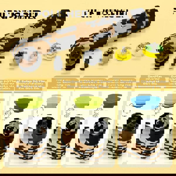 Traderight Cordless Car Polisher Buffer Mini Polishing Machine Dual Action 12V