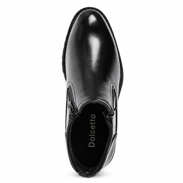 Dolcetto Men's Vegan Leather Side-Zip Casual Ankle Boots