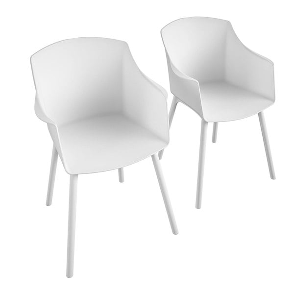 Dorel Home Camelo Resin Chairs 2PK in white