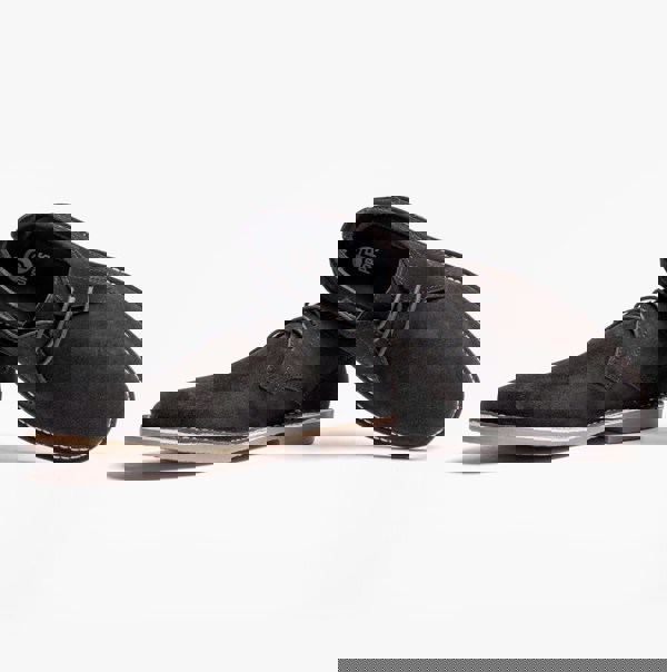 Popps JONAS Mens Suede Desert Shoes Black