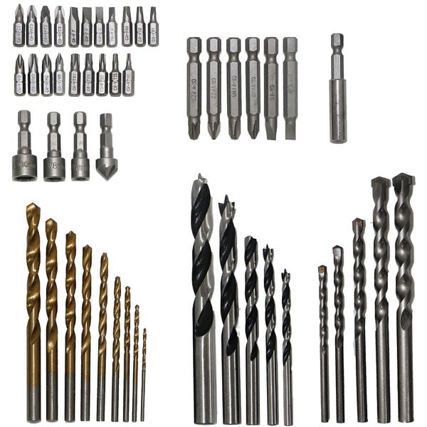 MYLEK 50 Piece Drill Bit And Screwdriver Accessory Set