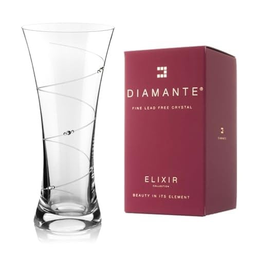 Diamante 'Swirl' Trumpet Vase - 29cm