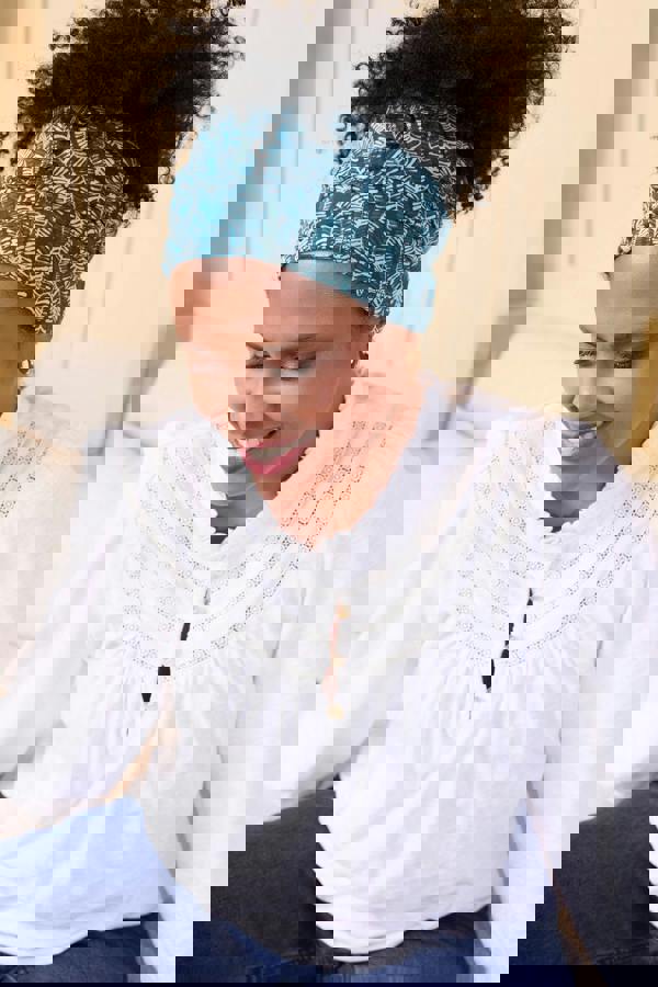 Multiband Fern Print Navy  | Lily and Me Clothing