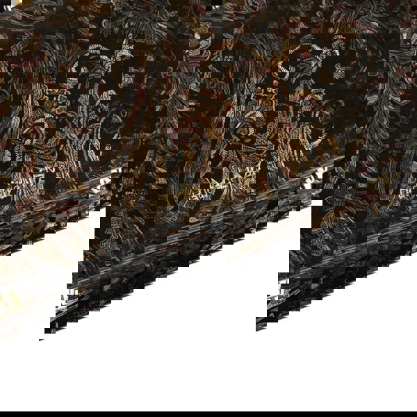 Embassy London Gazelle - Black & Gold & Burgundy - Women’s patent leather top handle & crossbody bag