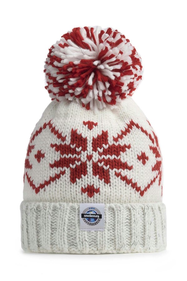 SuperBobble Nordic Knit Beanie Bobble Hat - Ruby Flora