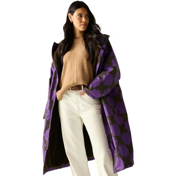 Regatta Womens/Ladies Orla Kiely Sun Daisy Changing Robe - Purple - 