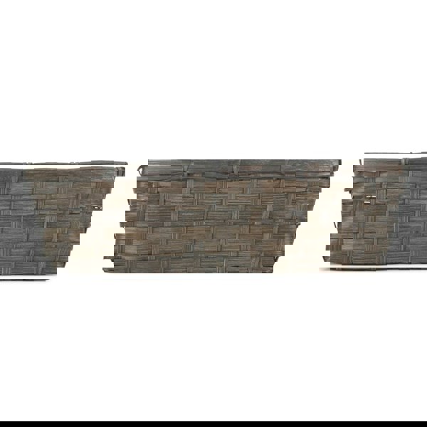 Small Black Painted Bamboo Serving Tray