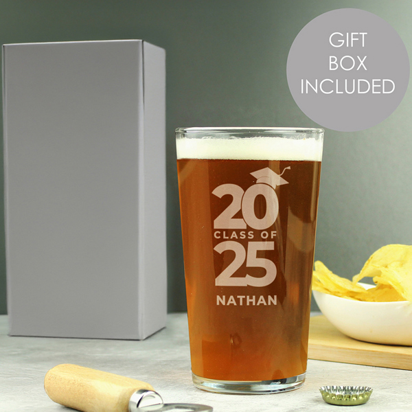 Personalised Memento Company Personalised Class of Graduation Pint Glass