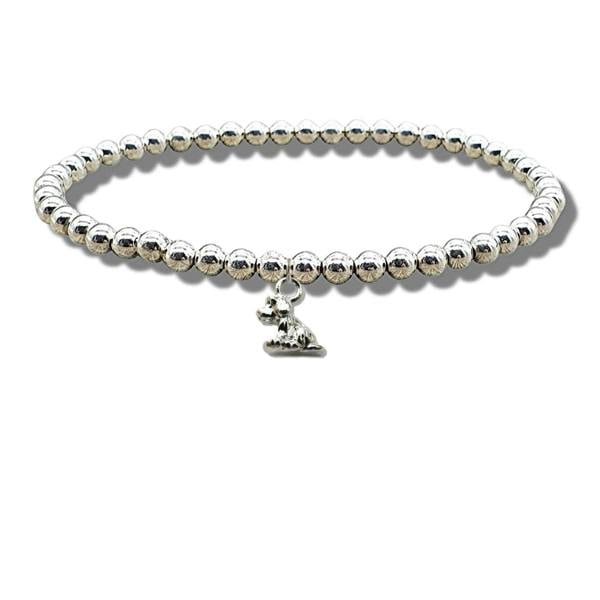 Aye Do Gifts Little Dog Silver Beaded Bracelet