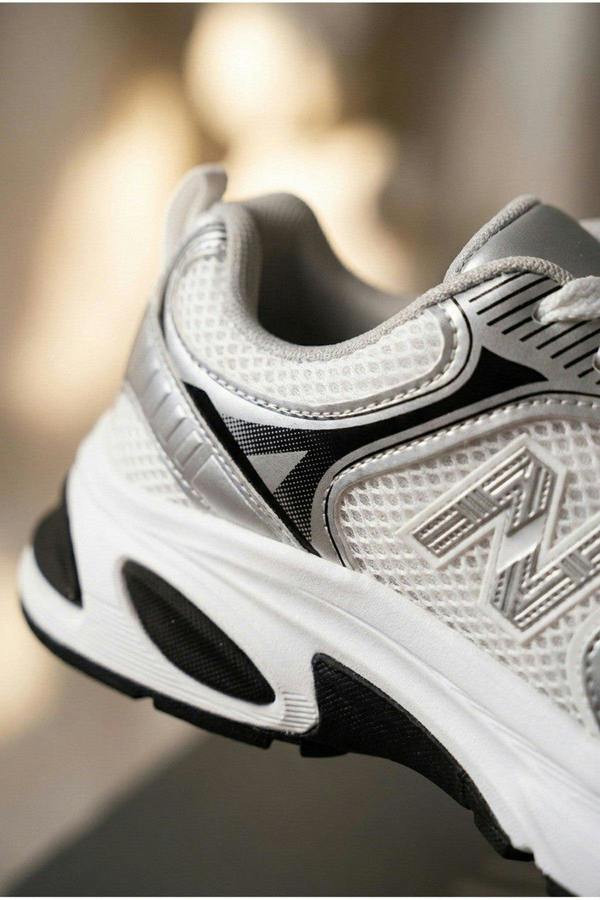 Harper Womens Chunky Sole Mesh Panel Trainers - Silver