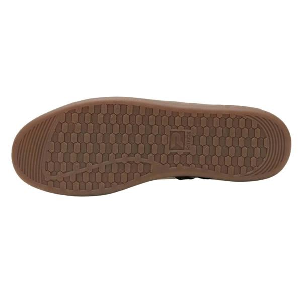 Patrick Mens Monaco Suede Cupsole Trainers - White/Black/Dark Gum - 