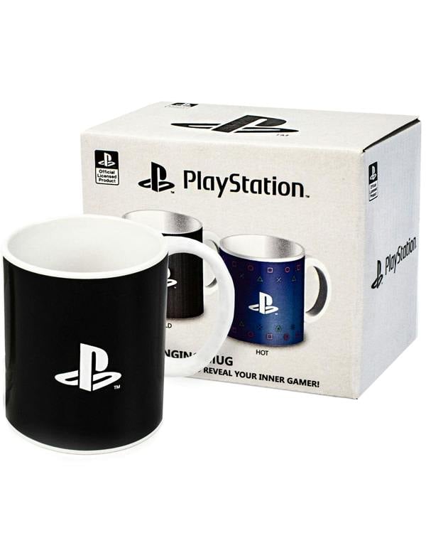 Vanilla Underground PlayStation Womens Black Logo Print Heat Changing Mug (One Size) [dis]