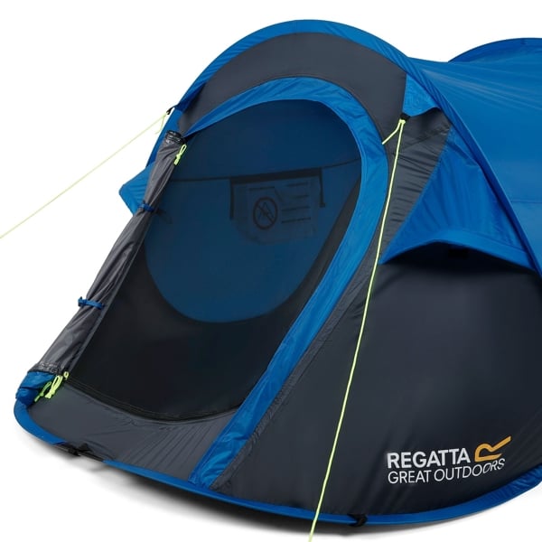 Regatta Great Outdoors Malawi 2 Man Pop Up Tent - Blue / Seal Grey