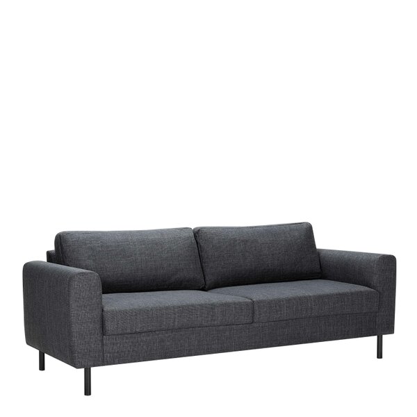 Wyld Haus San Sebastian 3 Seater Sofa Upholstered Dark Grey Fabric