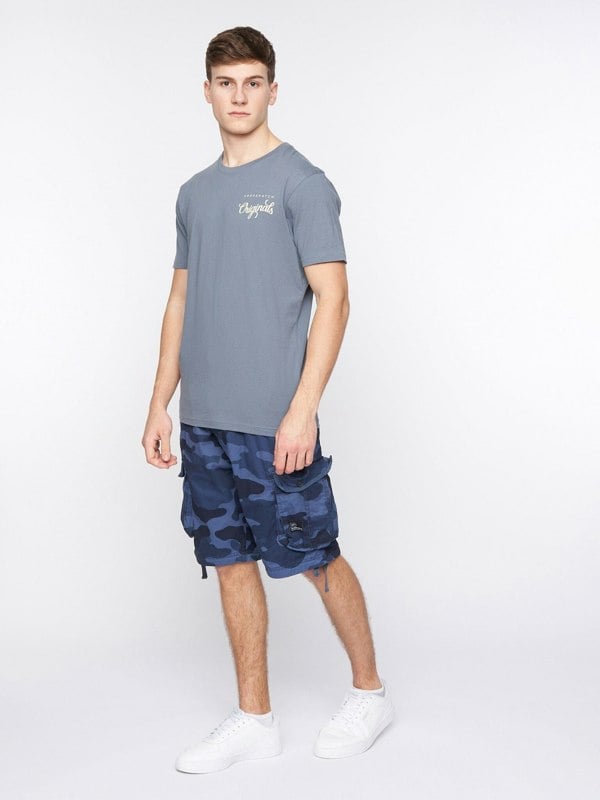 Crosshatch Jimster Shorts Blue Camo