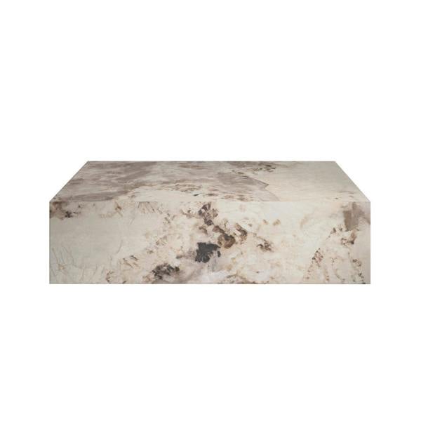 Wyld Haus Dingle Brown Pandora Marble Effect Rectangular Coffee Table