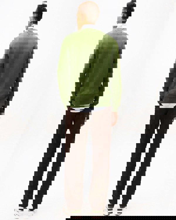 Tommy Hilfiger Essential Cotton Crew Neck Mens Sweatshirt - Mountain Pine - CHO - Designer Mens Sweatshirts