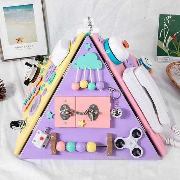 Dyzi Montessori Pyramid Sensory Board: Toddlers' Motor Skills Toy