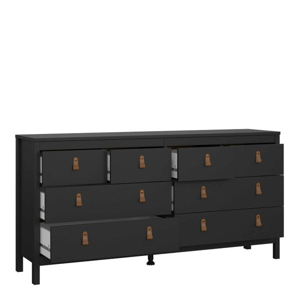 Wyld Haus Wildberry Matt Black Double Dresser 8 Drawers