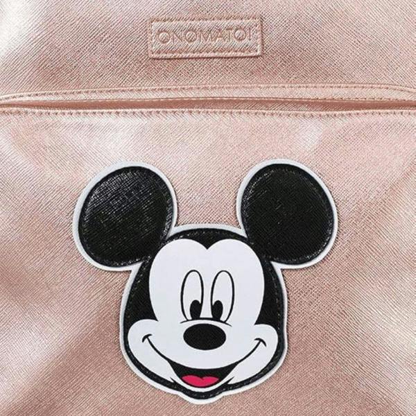 Onomato! Disney Mickey Mouse Backpack with Adjustable Padded Straps Rose Gold