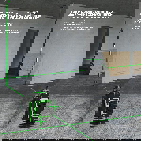 Traderight Laser Level 4D 16 Line 360° Green Self -Leveling with Remote Tripod
