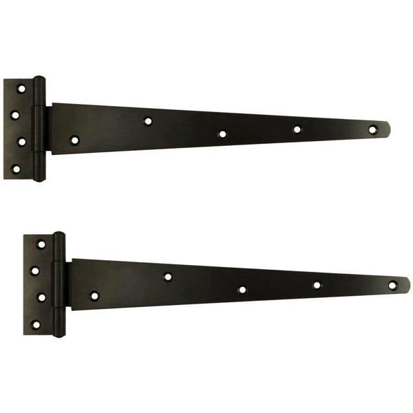 Securit 2 x Pair of Heavy Duty Tee Hinge in Black
