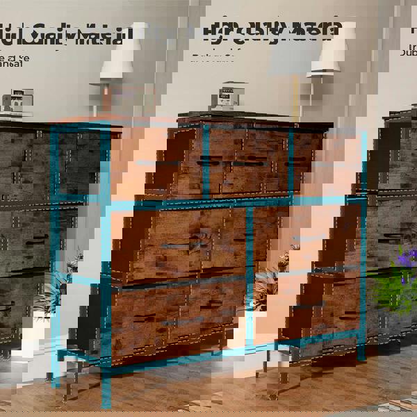 Levede Chest of Drawers 7 Drawer Storage for Bedroom Living Room in Brown Black