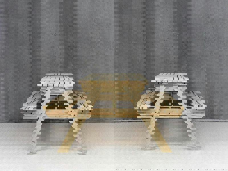 Fortem Pub-Style Picnic Table and Benches Set – Wooden Outdoor Dining Set for Gardens, Patios, and Pubs