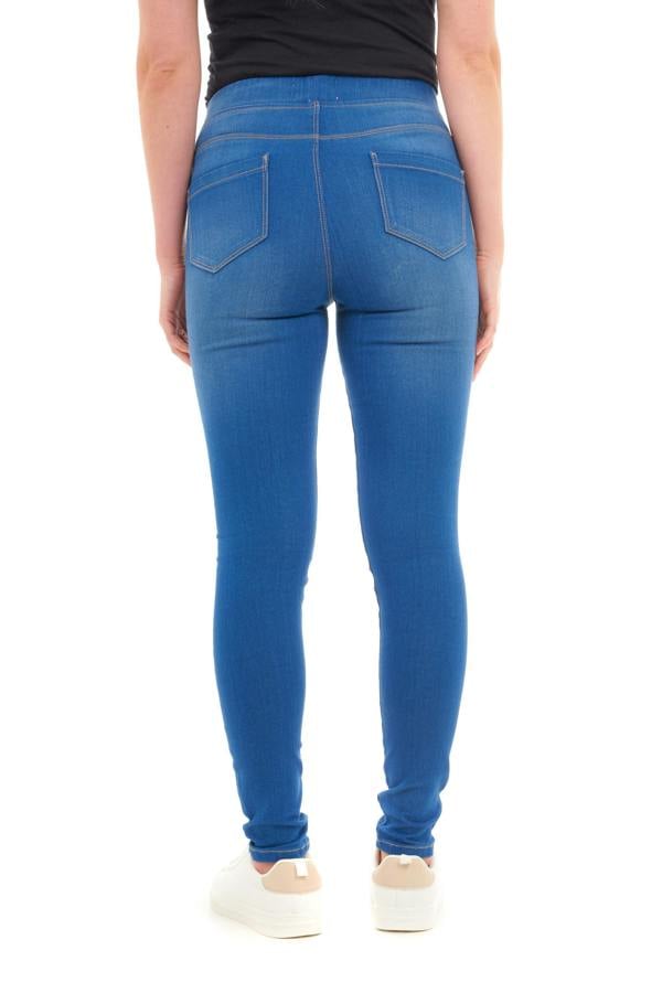 Smart Living Women's Stylish Skinny Fit Denim Jeggings with Pockets - Trendy & Comfy - BROMO BLUE