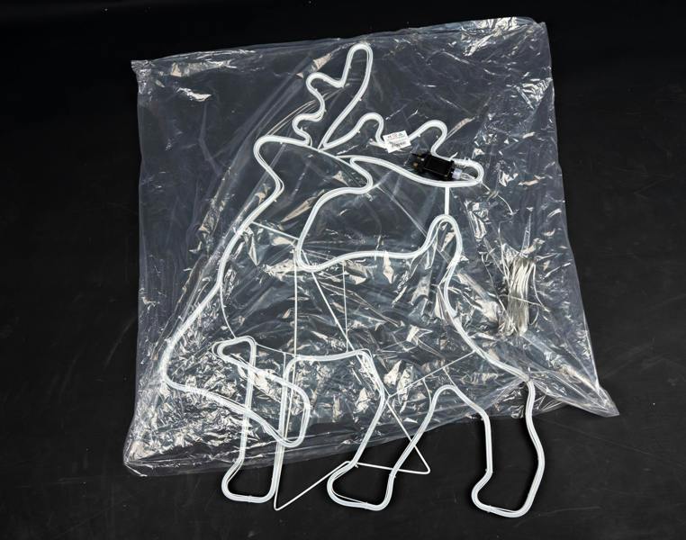 Walking Reindeer Neon Effect Rope Light Silhouette with 90 Cool White LEDs for Outdoor Christmas Display image 3