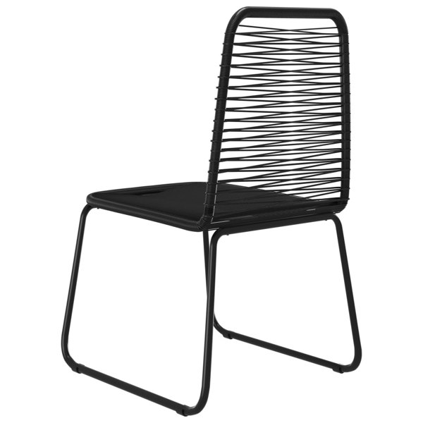 Berkfield Outdoor Chairs 4 pcs Poly Rattan Black