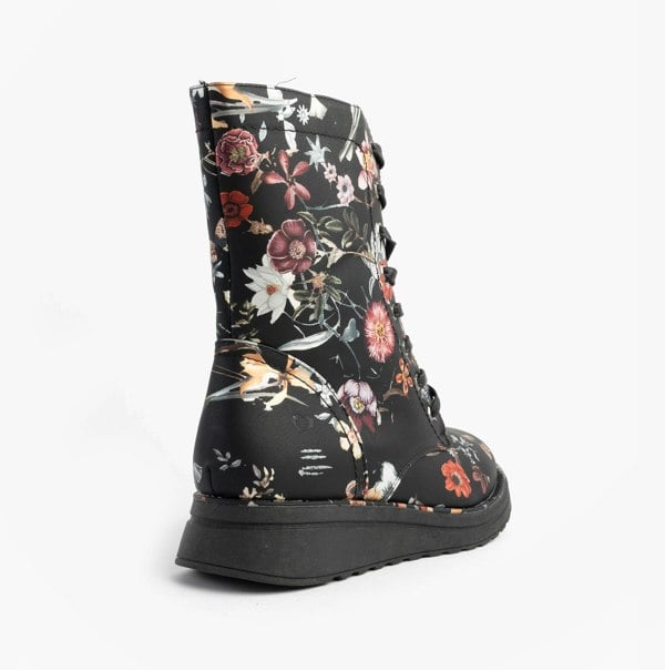 Heavenly Feet Heavenly Feet MARTINA4 PRINT FANTASY Womens Ankle Boots Black